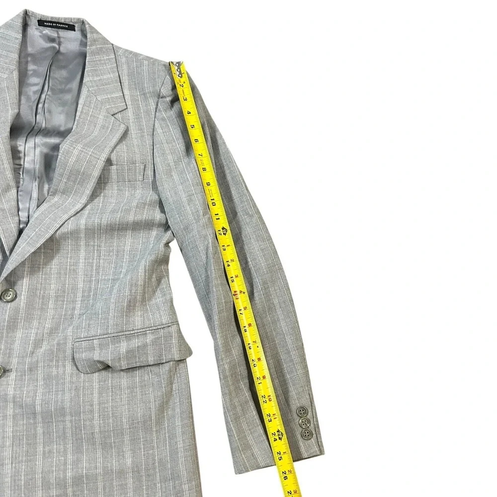 Yves Saint Laurent YSL Blazer Sports‎ Coat (40R) Mens 2 Button  Gray Stripe